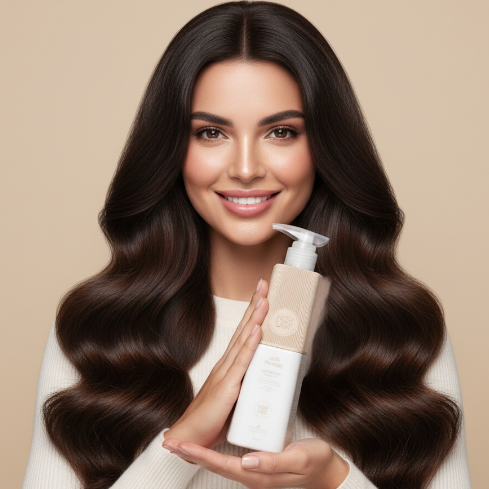 A lady with Milk Therapy Conditioner