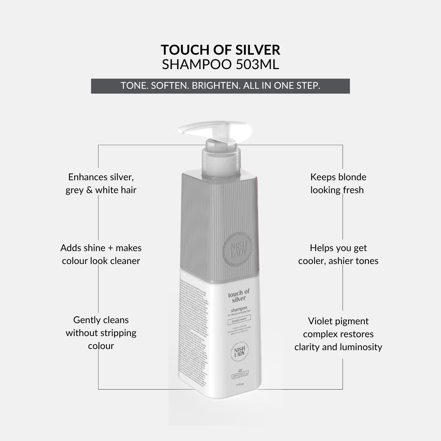 NishLady Touch Of Silver Shampoo - 503ml