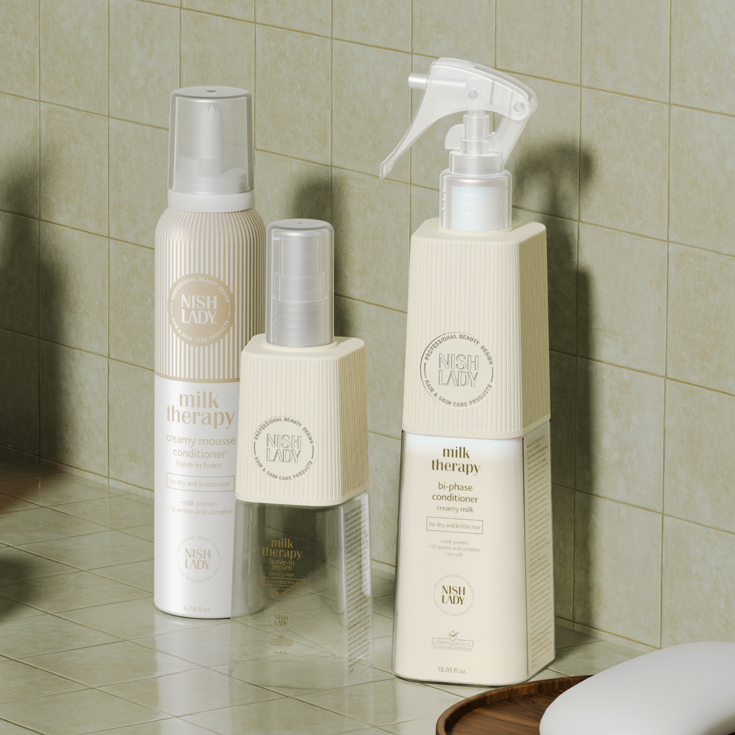 NishLady Milk Therapy Bi-Phase Conditioner – 386ml