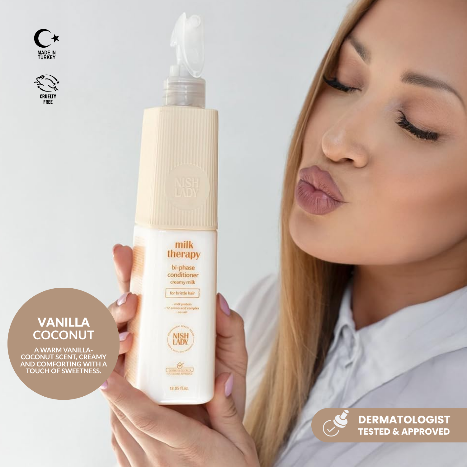 NishLady Milk Therapy Bi-Phase Conditioner – 386ml