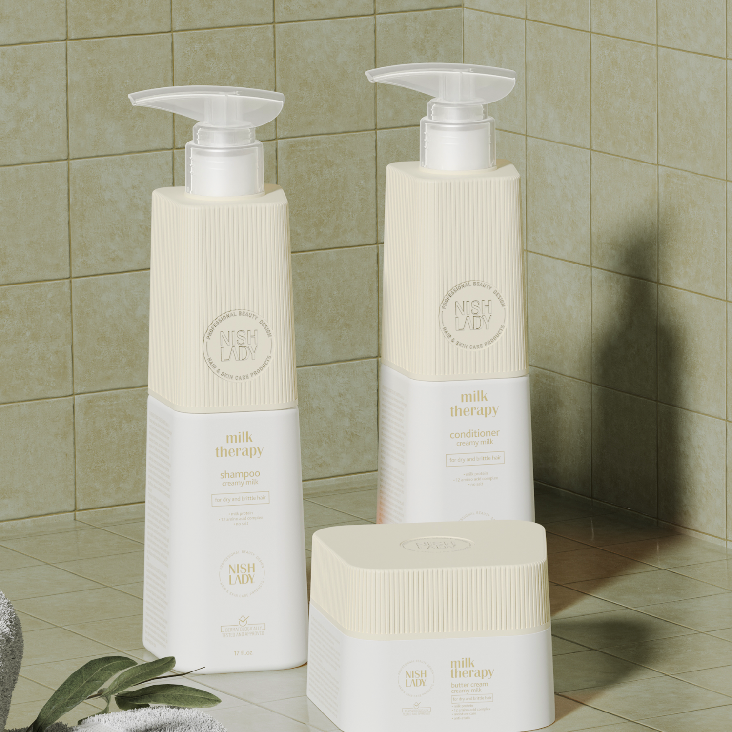 NishLady Milk Therapy Shampoo – 947ml