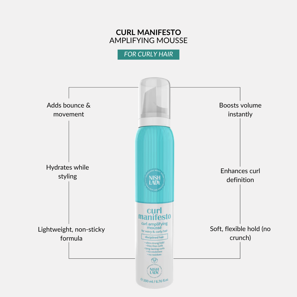 NishLady Curl Manifesto Amplifying Mousse – 200ml
