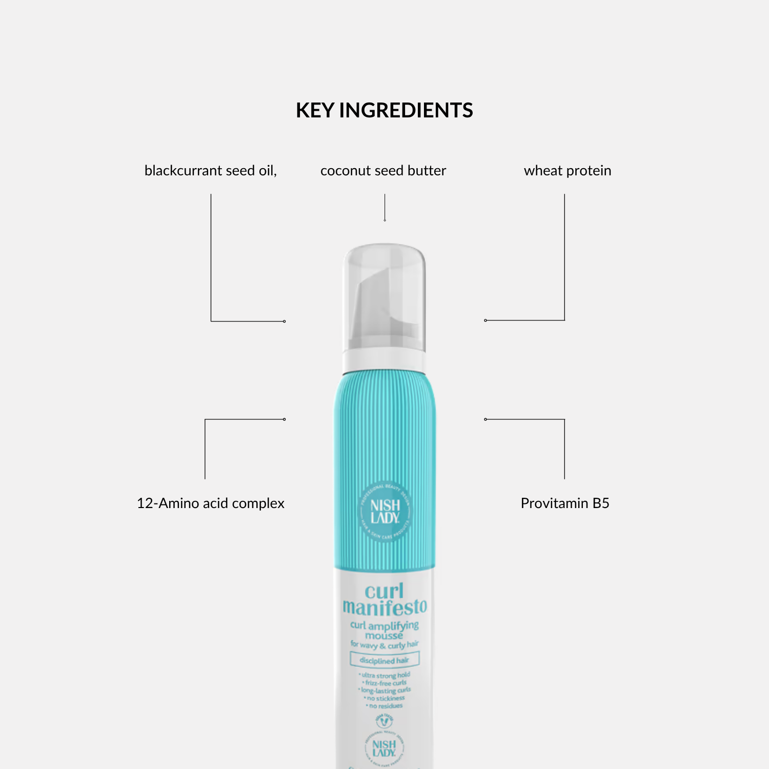 NishLady Curl Manifesto Amplifying Mousse – 200ml