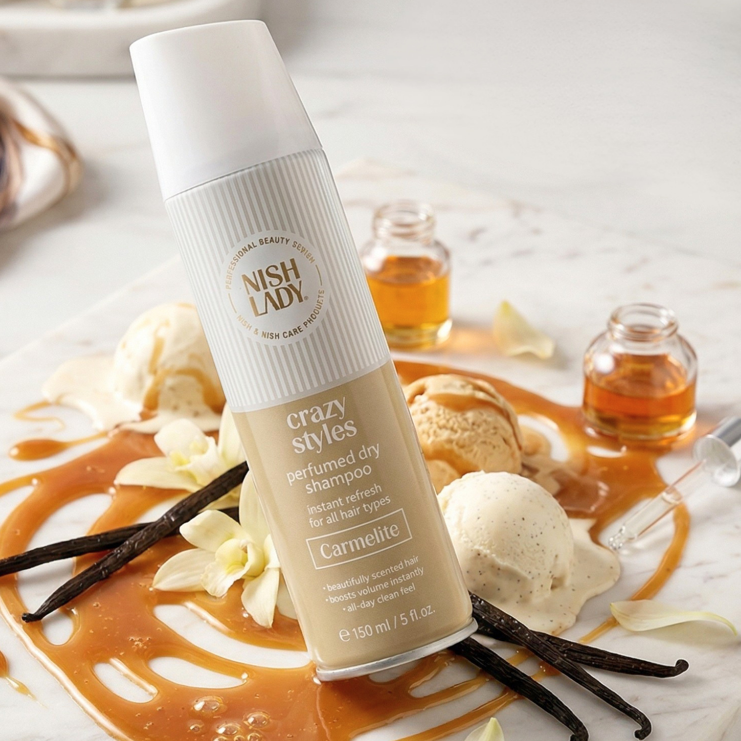 NishLady Perfume Dry Shampoo - Carmelite