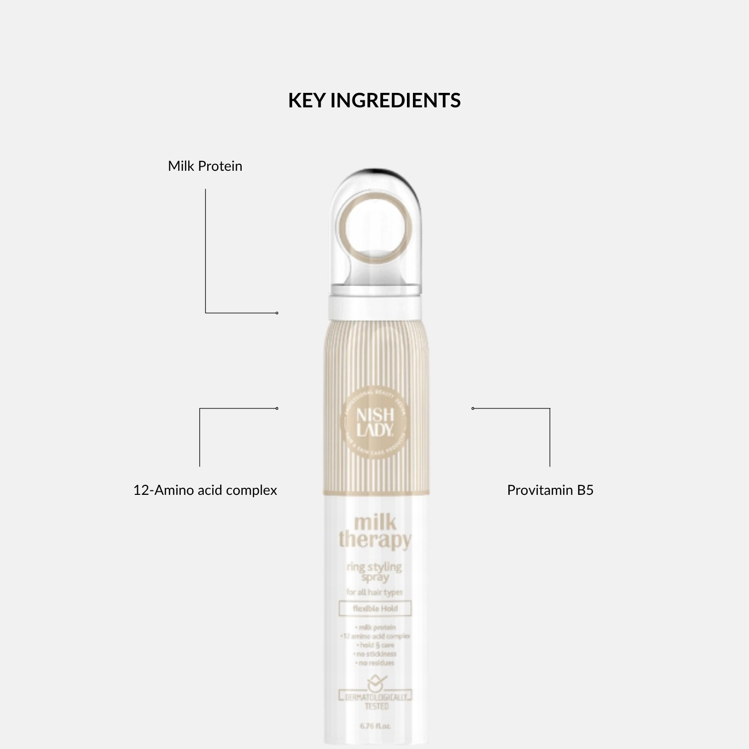 Nishlady Milk Therapy Ring Styling Spray – 200ml