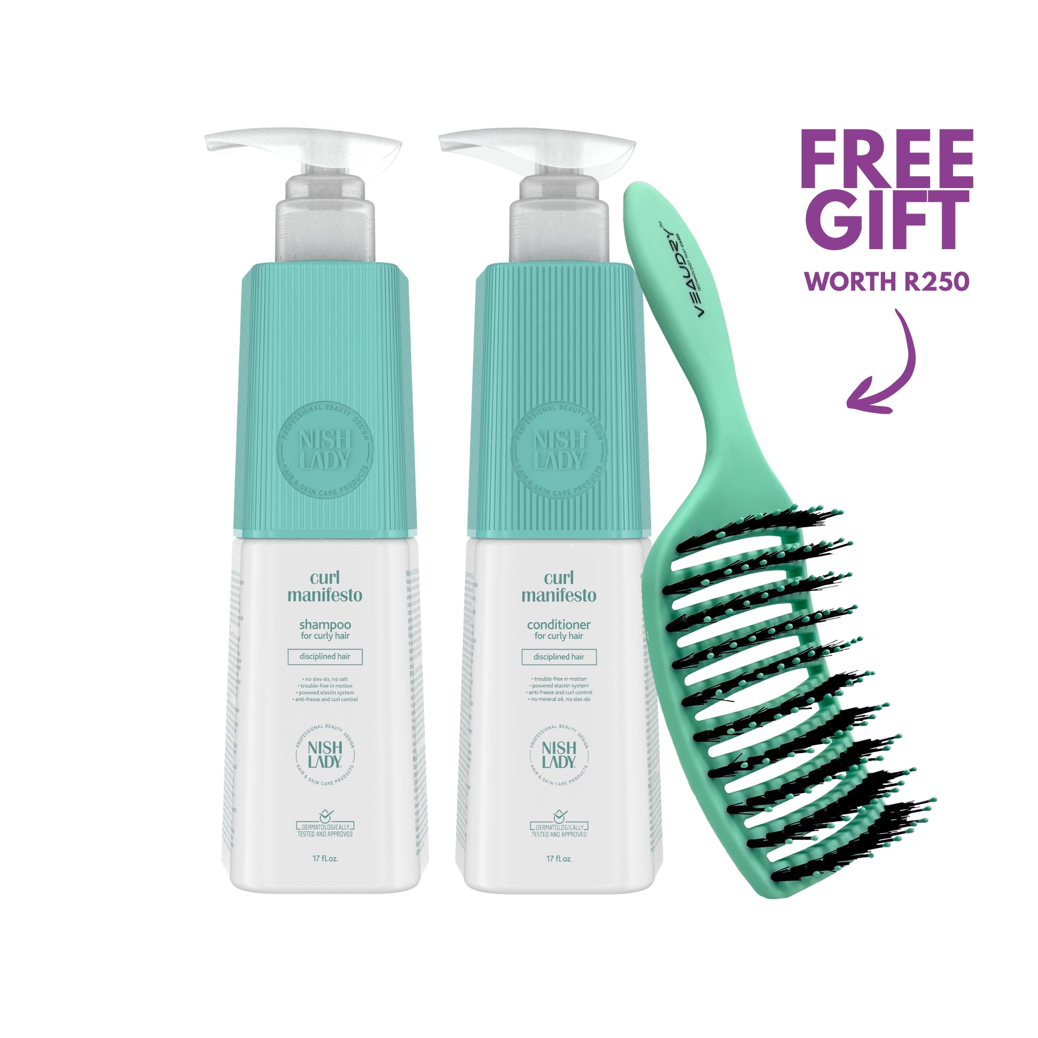 The Curl Manifesto Duo — with a Free Teal Veaudry MyDetangler Brush