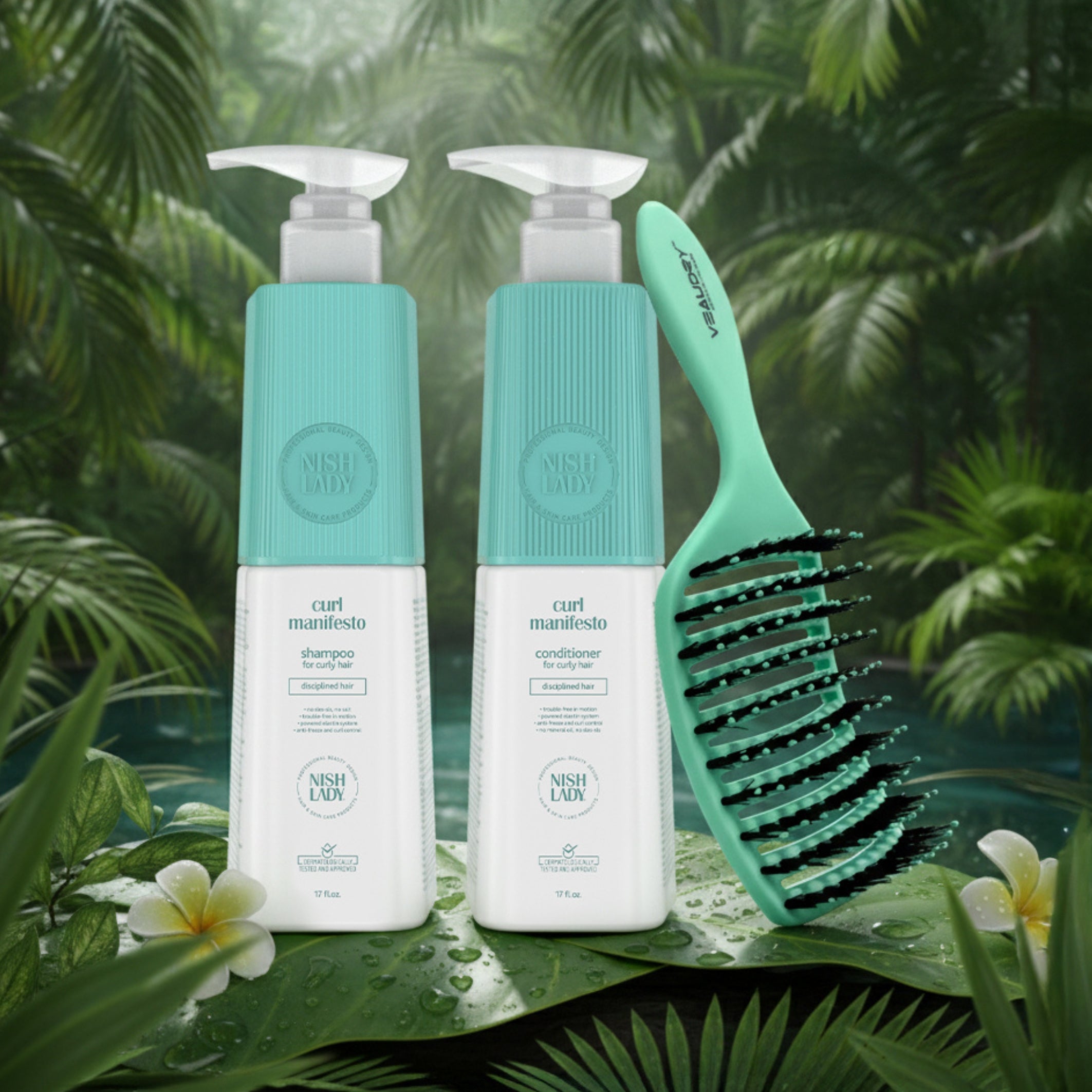 The Curl Manifesto Duo — with a Free Teal Veaudry MyDetangler Brush