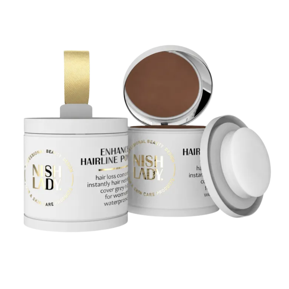 Nishlady Hairline Powder Medium Brown-10gr