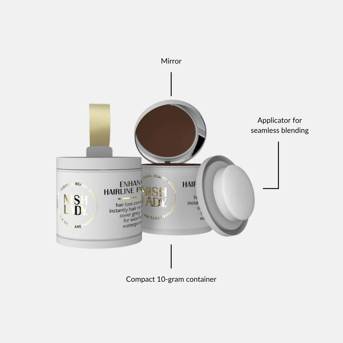 Nishlady Hairline Power Dark Brown - 10gr
