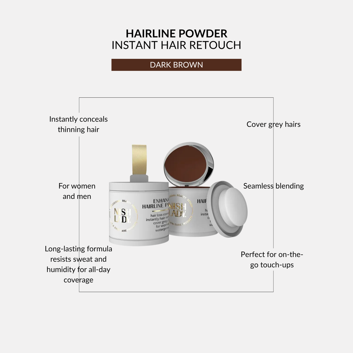 Nishlady Hairline Power Dark Brown - 10gr