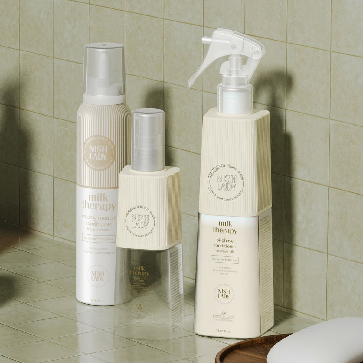 NishLady Milk Therapy Bi-Phase Conditioner – 386ml
